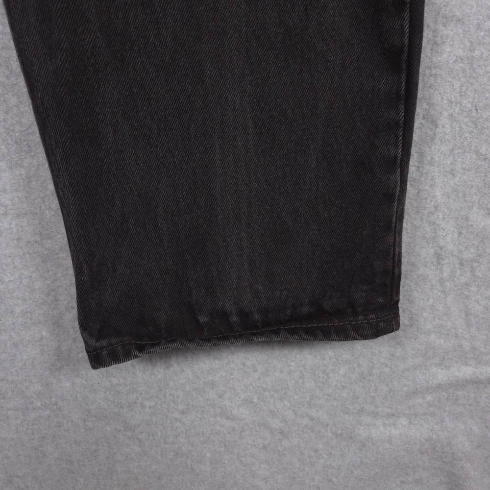 Levis 550 Mens Size 40x30 Black Denim Relaxed Fit Tapered Leg Jeans - Picture 7 of 16